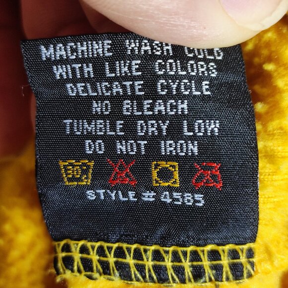 Zero Fahrenheit thick winter fleece sweater men's size L yellow with dark blue - Picture 7 of 12